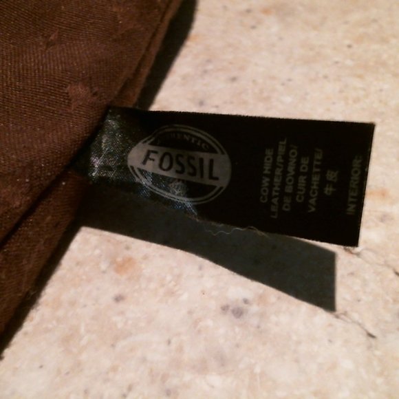 Previously owned Large Fossil Antique Gold Leather shoulder bag - Picture 12 of 12